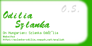 odilia szlanka business card